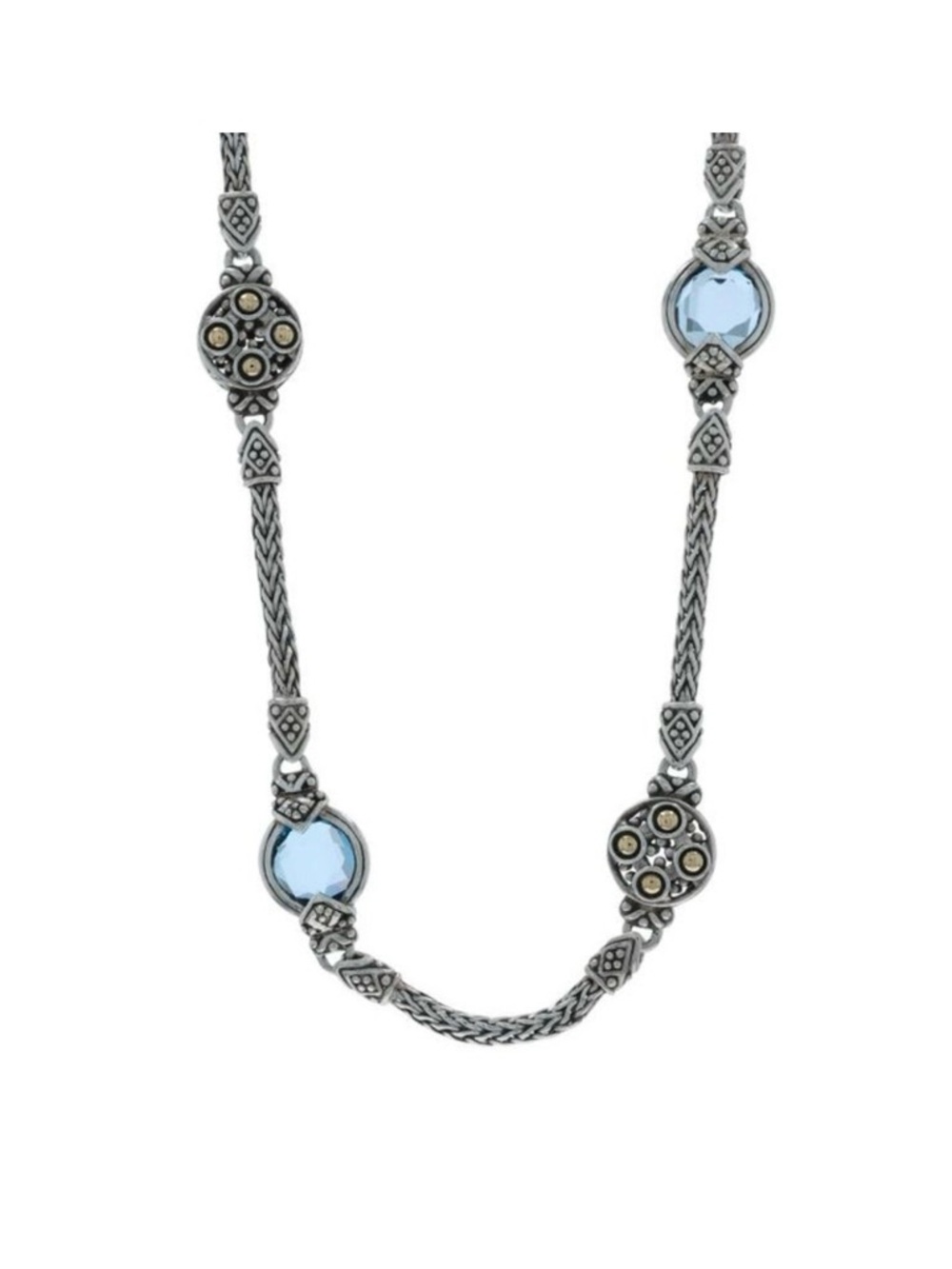 John hardy Sterling Silver Blue Stone Necklace - Women Jewelry - Picture 2 of 8
